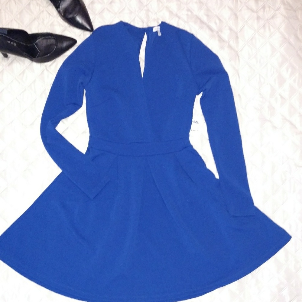 Pleated Skater Dress